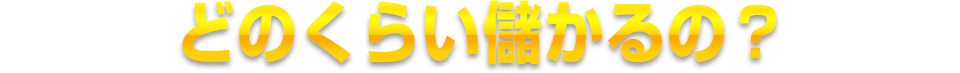 どのくらい儲かるの？